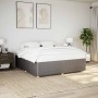 Cama sin colchón tela gris taupe 180x200 cm