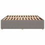 Cama sin colchón tela gris taupe 180x200 cm