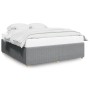 Cama sin colchón tela gris claro 200x200 cm