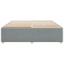 Cama sin colchón tela gris claro 200x200 cm