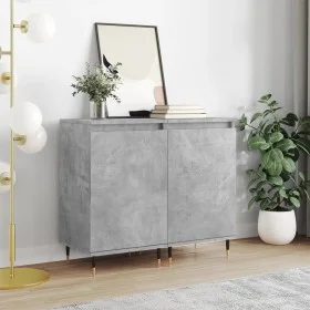 2 gray concrete effect engineered wood sideboards 40x35x70 cm by vidaXL, Sideboards - Ref: Foro24-831045, Price: 61,50 €, Dis...