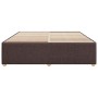 Cama sin colchón tela marrón oscuro 200x200 cm
