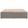 Cama sin colchón tela gris taupe 200x200 cm