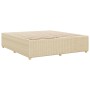 Cama sin colchón tela color crema 200x200 cm