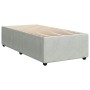 Estructura de cama sin colchón terciopelo gris claro 80x200 cm