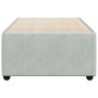 Estructura de cama sin colchón terciopelo gris claro 80x200 cm