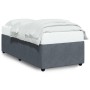 Estructura de cama sin colchón terciopelo gris oscuro 80x200 cm