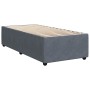 Estructura de cama sin colchón terciopelo gris oscuro 80x200 cm