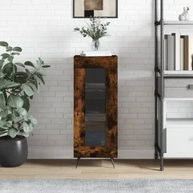 Sideboard aus geräuchertem Eichenholzwerkstoff, 34,5 x 34 x 90 cm von vidaXL, Sideboards - Ref: Foro24-828769, Preis: 56,89 €...