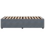 Estructura de cama sin colchón terciopelo gris oscuro 80x200 cm