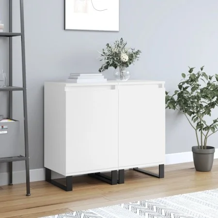 Sideboards 2 pcs white engineered wood 40x35x70 cm by vidaXL, Sideboards - Ref: Foro24-831069, Price: 74,52 €, Discount: %