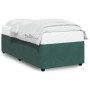 Estructura de cama sin colchón terciopelo verde oscuro 80x200cm