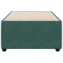 Estructura de cama sin colchón terciopelo verde oscuro 80x200cm