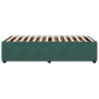 Estructura de cama sin colchón terciopelo verde oscuro 80x200cm