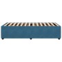 Estructura de cama de terciopelo azul 80x200 cm