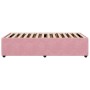 Estructura de cama sin colchón terciopelo rosa 80x200 cm
