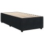 Estructura de cama sin colchón terciopelo negro 90x190 cm