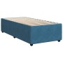 Estructura de cama de terciopelo azul 90x190 cm