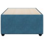 Estructura de cama de terciopelo azul 90x190 cm