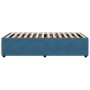 Estructura de cama de terciopelo azul 90x190 cm