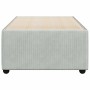 Estructura de cama sin colchón terciopelo gris claro 90x200 cm