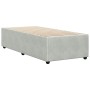 Estructura de cama sin colchón terciopelo gris claro 90x200 cm