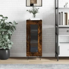 Sideboard aus geräuchertem Eichenholzwerkstoff, 34,5 x 34 x 90 cm von vidaXL, Sideboards - Ref: Foro24-828793, Preis: 55,71 €...