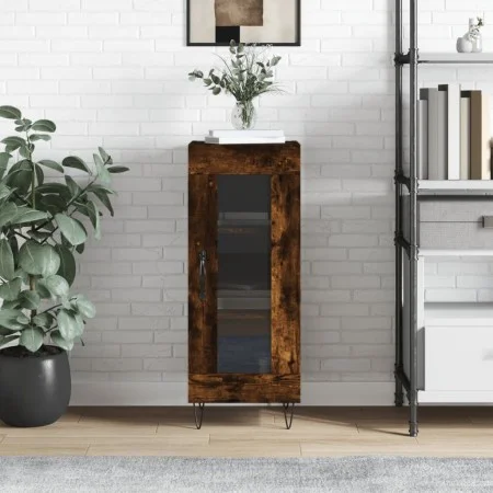 Sideboard aus geräuchertem Eichenholzwerkstoff, 34,5 x 34 x 90 cm von vidaXL, Sideboards - Ref: Foro24-828793, Preis: 55,71 €...