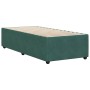 Estructura de cama sin colchón terciopelo verde oscuro 90x200cm