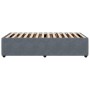 Estructura de cama sin colchón terciopelo gris oscuro 100x200cm