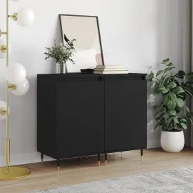 2 black engineered wood sideboards 40x35x70 cm by vidaXL, Sideboards - Ref: Foro24-831039, Price: 70,75 €, Discount: %