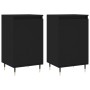 2 black engineered wood sideboards 40x35x70 cm by vidaXL, Sideboards - Ref: Foro24-831039, Price: 71,43 €, Discount: %