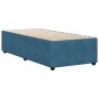 Estructura de cama de terciopelo azul 100x200 cm