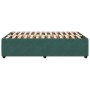 Estructura cama sin colchón terciopelo verde oscuro 120x190cm
