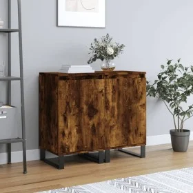 Display cabinets 2 units engineered wood smoked oak 40x35x70 cm by vidaXL, Sideboards - Ref: Foro24-831079, Price: 96,99 €, D...