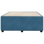 Estructura de cama de terciopelo azul 120x200 cm