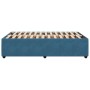 Estructura de cama de terciopelo azul 120x200 cm