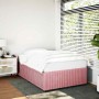 Estructura de cama sin colchón terciopelo rosa 120x200 cm