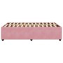Estructura de cama sin colchón terciopelo rosa 120x200 cm