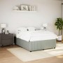 Estructura de cama sin colchón terciopelo gris claro 140x190 cm