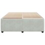 Estructura de cama sin colchón terciopelo gris claro 140x190 cm