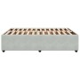 Estructura de cama sin colchón terciopelo gris claro 140x190 cm