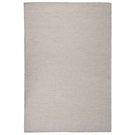 Alfombra de exterior de tejido plano gris taupe 120x170 cm de vidaXL, Alfombras - Ref: Foro24-340781, Precio: 41,19 €, Descue...
