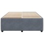 Estructura de cama sin colchón terciopelo gris oscuro 140x190cm