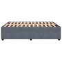Estructura de cama sin colchón terciopelo gris oscuro 140x190cm