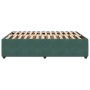Estructura cama sin colchón terciopelo verde oscuro 140x190 cm