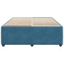 Estructura de cama de terciopelo azul 140x190 cm
