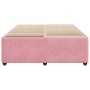 Estructura de cama sin colchón terciopelo rosa 140x190 cm