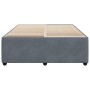 Estructura de cama sin colchón terciopelo gris oscuro 140x200cm