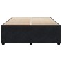 Estructura de cama sin colchón terciopelo negro 140x200 cm